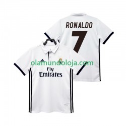 Camisola Real Madrid CRISTIANO RONALDO 7 2017 2018 Retro Homem Equipamento Primeiro Manga Curta